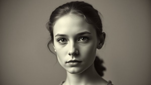 Vintage portrait of a young woman, Nebraska high school murder case.