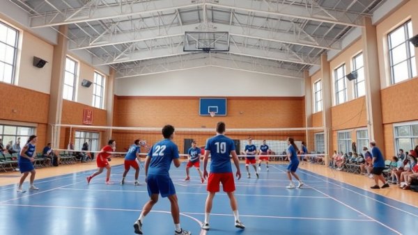 Volleyball game during Special Olympics leadership summit in Austin
