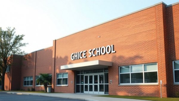 Blackshear Elementary facade with school name in daylight.