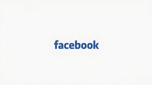Facebook logo on plain background