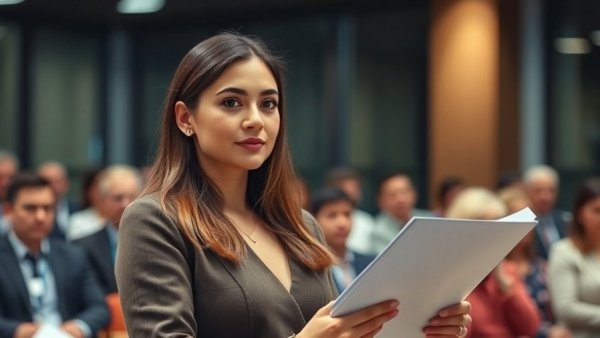 Focused woman in a formal meeting setting related to Epstein files release.