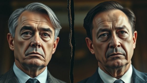 Prominent figures representing Iran nuclear talks in contrasting split image.