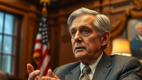 Distinguished man speaking in an office, discussing health risks of ultra-processed foods.