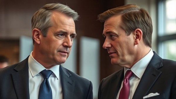 Maryland redistricting news discussion featuring two men in suits.