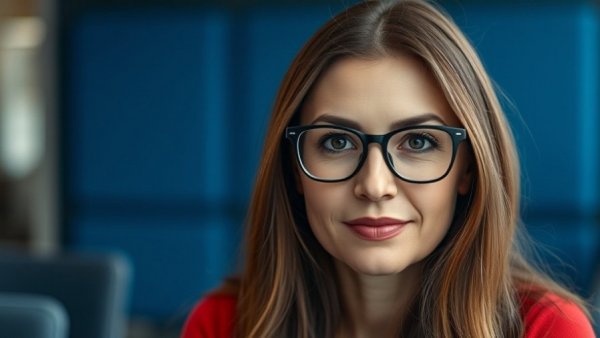 Houston voting news speaker in an office setting.
