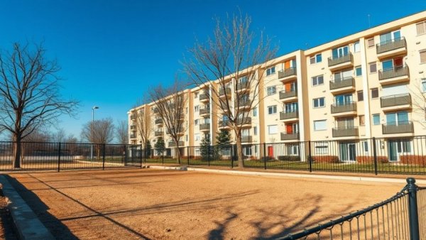 San Antonio residential area near playground seen from afar.