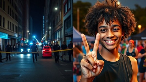 Rising crime in the Bronx depicted through nighttime police scene and local youth.