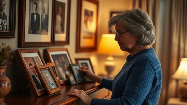 Family reflecting on the Camp Mystic flood tragedy with family photos.