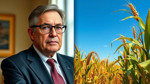 Rural America Drives Urban Economy: Man in meeting and cornfield.