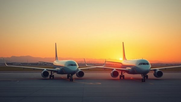 Two airplanes on tarmac at sunset, illustrating El Paso airspace confusion.