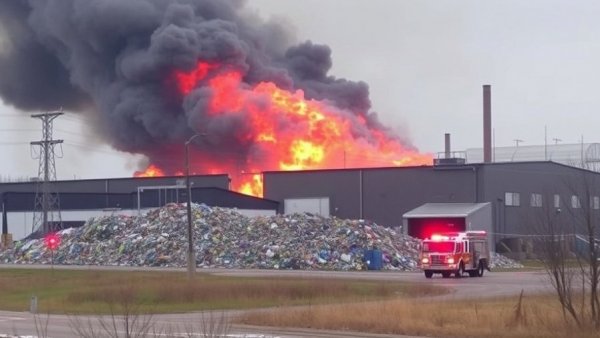 Shelter-in-place issued after large fire breaks out at Dayton recycling plant, officials say