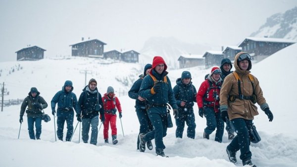 Rescuers in snowstorm highlight California avalanche danger.