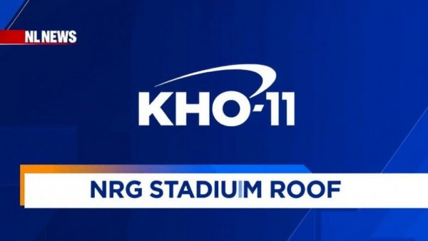 Houston news graphic about NRG Stadium roof issue on KHOU-11