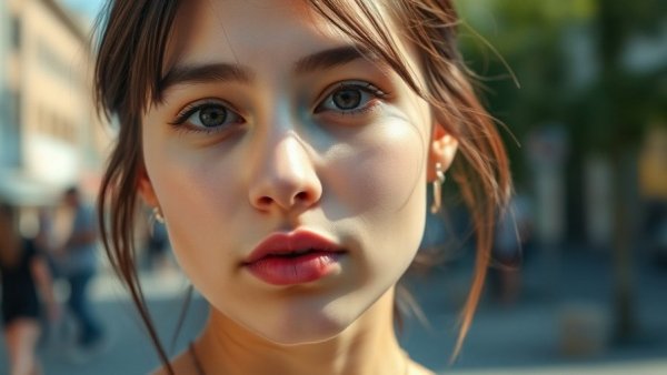 Portrait of young woman outdoors related to Houston news shooting.