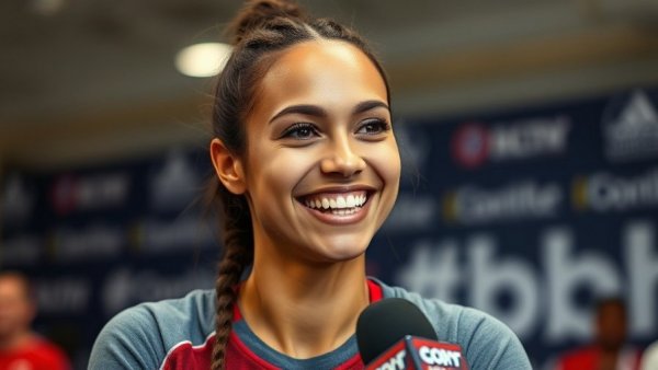 Female athlete interviewed; Dallas sports news context.