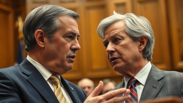 Politicians discussing tariffs and USMCA negotiations passionately.