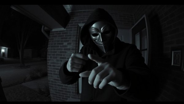 Masked person on porch, Guthrie investigation accomplice theory.