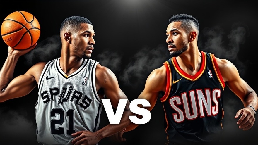 Intense San Antonio Spurs game players close-up with dark background.