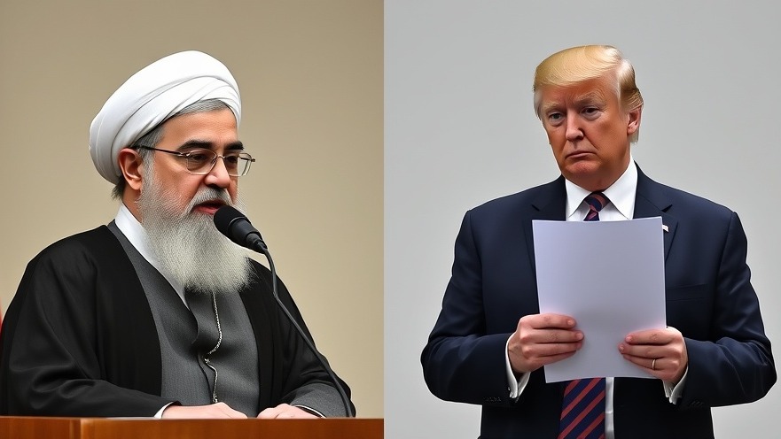 Trump confronting the Islamic regime, political standoff image.