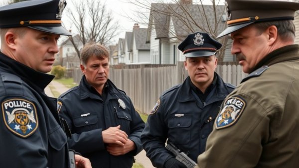 Dallas news shooting investigation scene with officers.