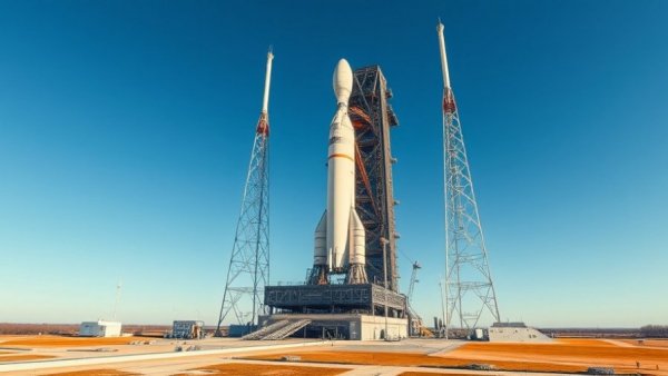 NASA Artemis II rocket on launch pad, launch delay scene.