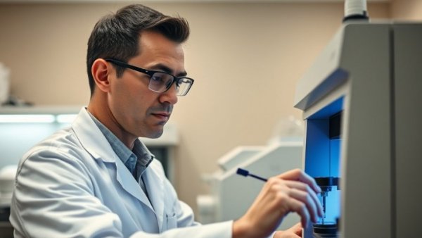 Laboratory technician using rapid DNA technology in Williamson County.