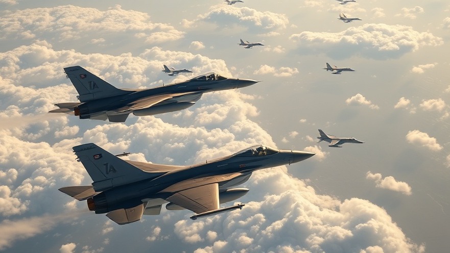 Serious man against aerial view backdrop, Trump initial strike on Iran.