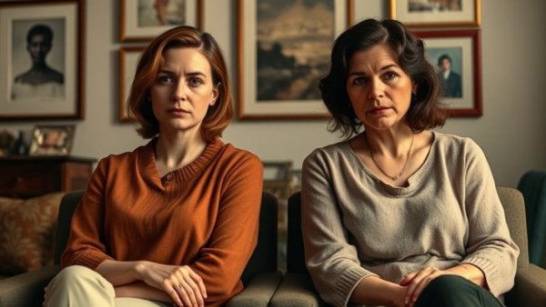 Two women discuss issue indoors today related to Dallas news.