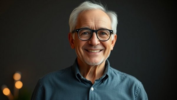 Older man with glasses smiling, Harley-Davidson shirt, Robert Carradine death