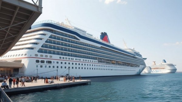 Safety to cruise to Mexico: cruise ship docked in port.