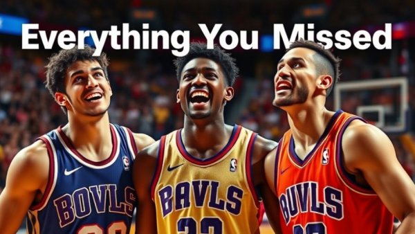 Vibrant basketball players in 'Everything You Missed' promo, Houston sports news.