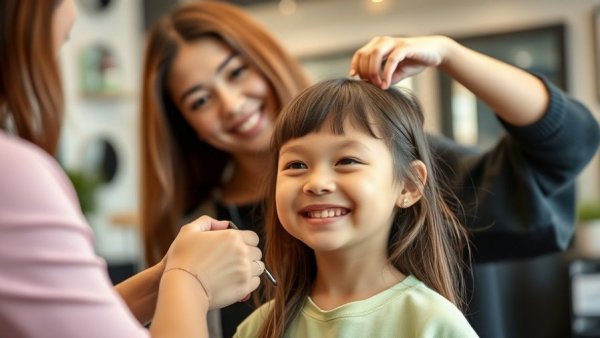 Edgewood ISD students offer haircuts for kids in a joyful salon setting.