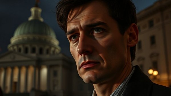 Contemplative person in government setting, highlighting fairness of a government auction.