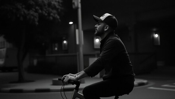 Surveillance image of man on bicycle related to Austin crime reports.