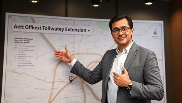 Presenter discusses Westpark Tollway expansion benefits with map.