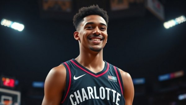 NBA player in Charlotte jersey for NBA's Top Plays of the Night.