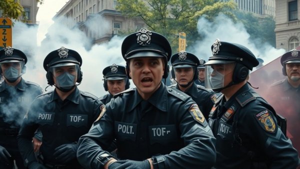 Storming US Consulate in Pakistan, police facing protests with smoke and chaos.