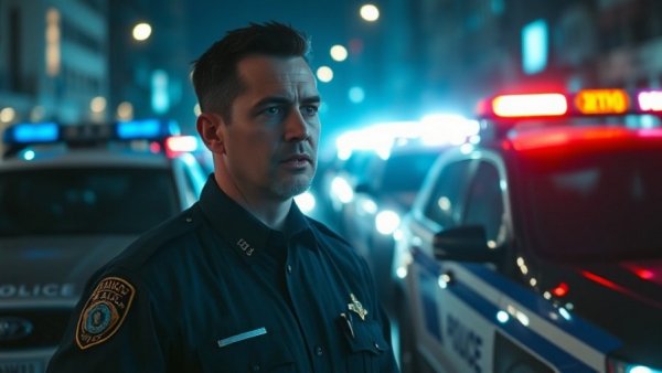 Police officer addresses media about Cincinnati shooting incident at night.