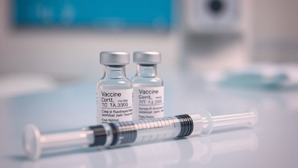 Close-up of vaccine vials related to measles outbreak in Houston.