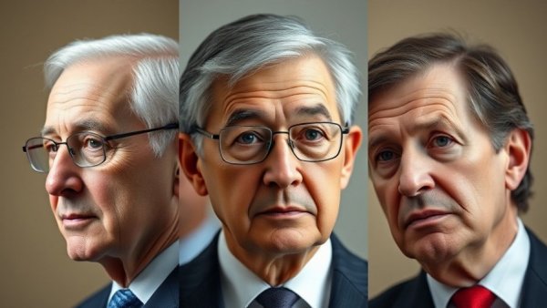 Iran's regime strikes: split image of political leaders on news channel.