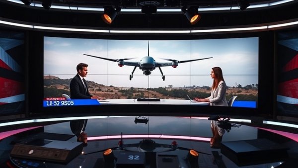 News broadcast on US military one-way attack drones in detail.