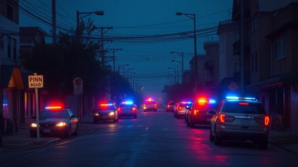 San Antonio hit-and-run incident scene at night with emergency lights.