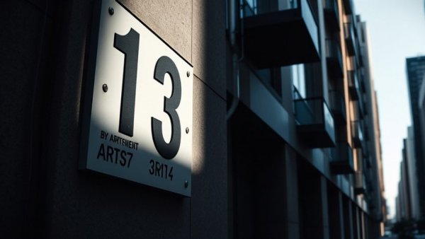Modern building exterior with numerical sign, Austin news shooting.