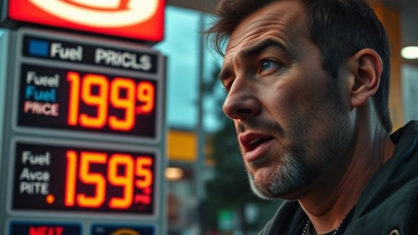 Energy price spikes highlighted in composite image with speaker and gas prices.