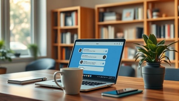 AI consumer technology impact shown on a laptop in a cozy workspace.