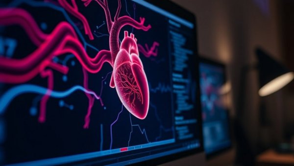 Warning message on screen showing artery and heart.