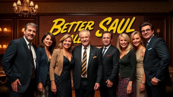 Better Call Saul stars pose elegantly in formal attire.