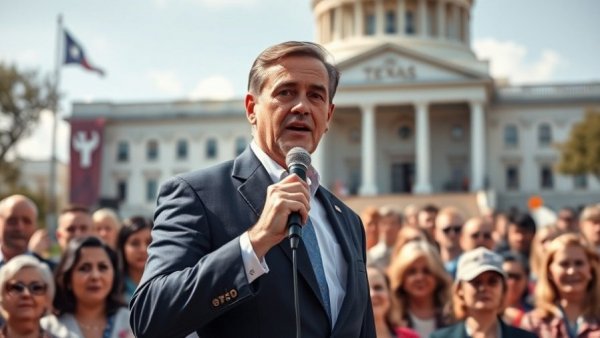 Talarico Wins Texas Senate Primary, politician addresses supporters.