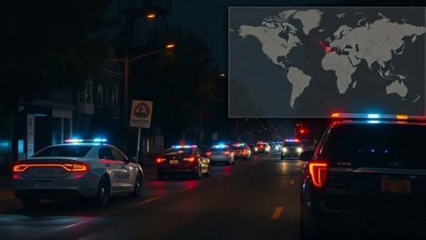 Police activity on Houston street in news report about shooting.