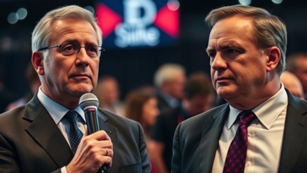 Prominent figures at San Antonio news event today.